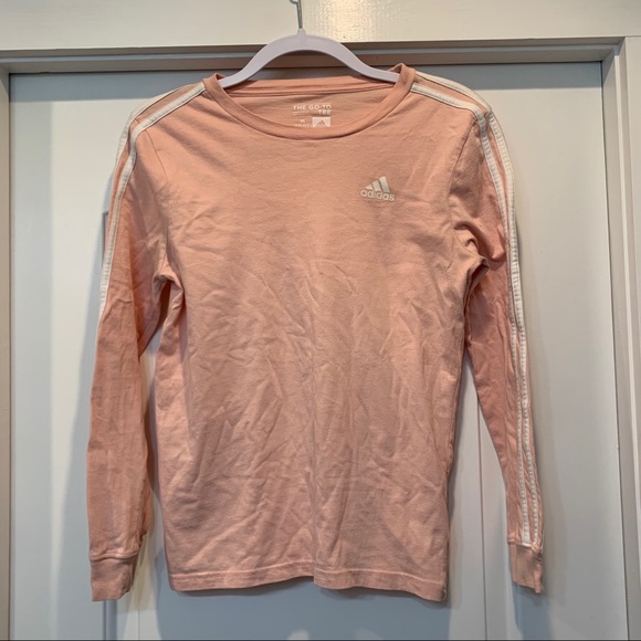 adidas pink long sleeve t shirt